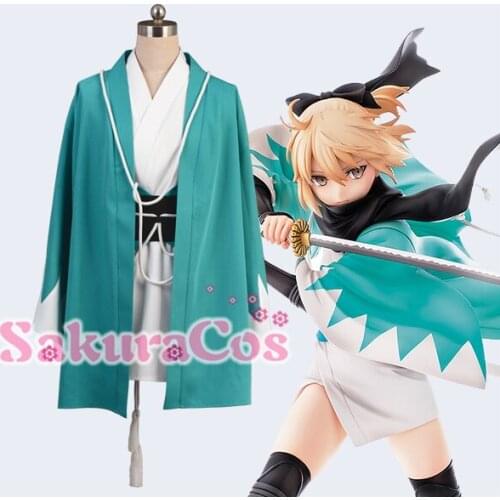 Fate Okita Souji Cosplay Costume Christmas Clothing Custom Made Free Shipping +Headdress+Scarf B