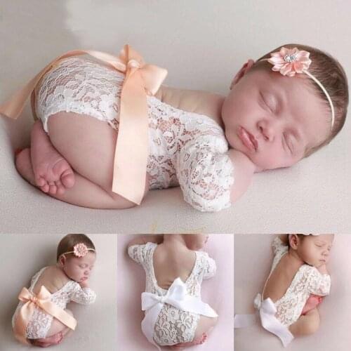 1/2Pcs Newborn Photography Lace Clothing Baby Hundred Days Photo Costume Props