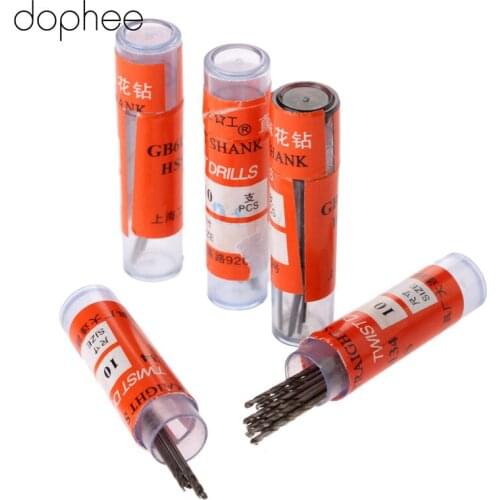 Dophee 10PCS 2.7-3MM Twist Drill Bits HSS High Speed Steel Drill Bit Set Micro Straight Shank Wood Tools for Electric Drills