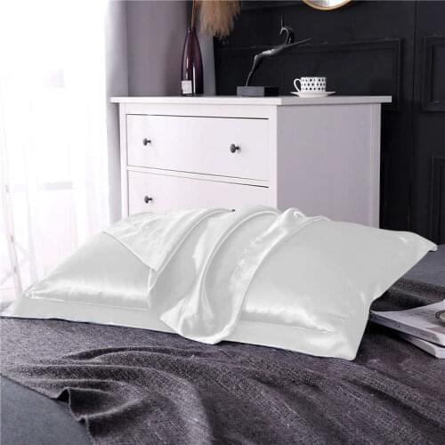 2020 Nature Mulberry Satin Silk pillow Case Silver White Black Pillowcase Wholesale Multicolor Silky Pillow Cover for health