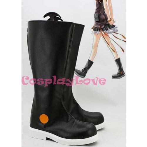 Hand Made GUILTY CROWN Inori Yuzuriha Black Cosplay Shoes Boots For Halloween Christmas Festival CosplayLove