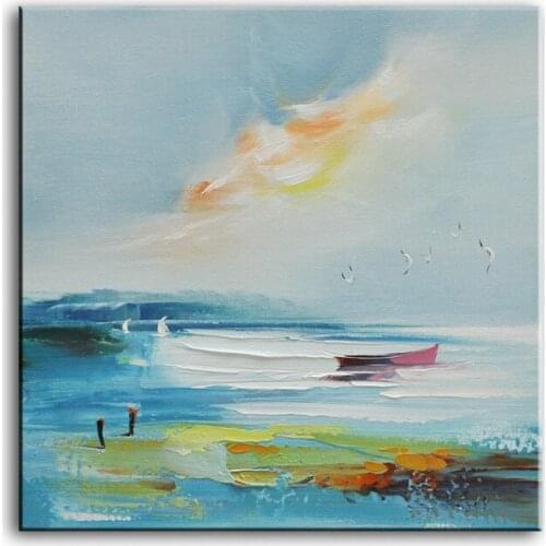 Original oil painting seascape hand-painted Home decoration painting famous high quality Modern artists painting 18011805