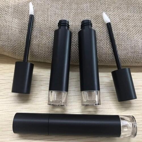 Plastic Matte Black Lip Gloss Tube 5ml DIY Cosmetic Liquid Batom Lipstick Lip Liner Balm Tint Containers Wholesale 200pcs/lot