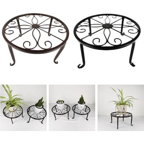 Drop Shipping Flower Pot Plant Stand Metal Planter Stands for Indoor Outdoor Pots Holder Garden Container Supports Rack
