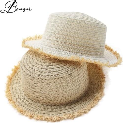 2017 summer straw sun hats for Women Wide Large Brim Floppy Beach womens elegant visor Hat for ladies raffia street caps