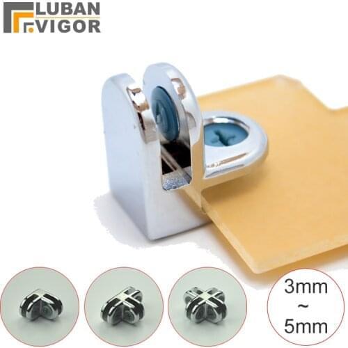 Glass/Acrylic Showcase clamps/clips/connector,Assembly parts,for 3mm/5mm glass/Acrylic,without drilling,DIY Hardware