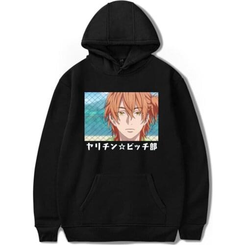 Japanese Anime Yarichin b Club Hoodies Aesthetics Man/Woman Unisex Sweatshirt Tops Fashion Pullover Oversized Harajuku Clothing