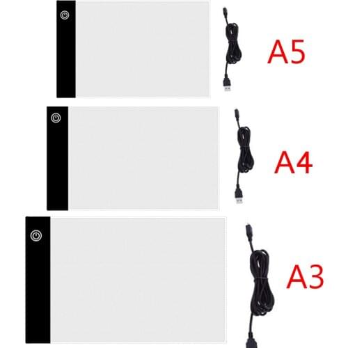 A3/A4/A5 Size Three Level Dimmable Led Light Pad,Tablet Eye Protection Easier for Diamond Painting Embroidery Tools Accessories