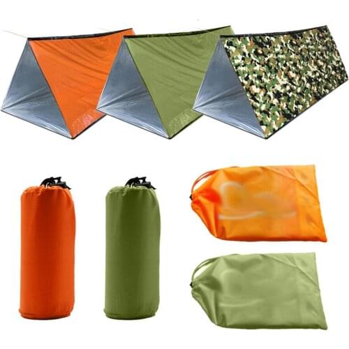 Outdoor Emergency Tent Windproof Survival Tent Emergency Supplies Lightweight Emergency Rescue Shelter Camping Hiking Climbing