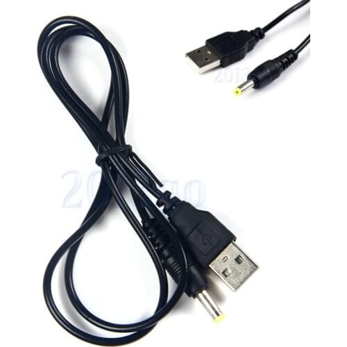4.0mm/1.7mm Length USB Port A to DC 5V Power Adapter Cable Lead 80cm Charger for Sony PSP Copper Wire Connector Black extension