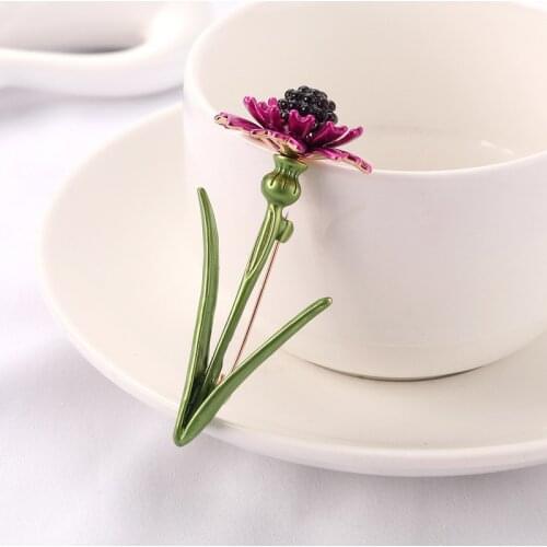 2019 New Fashion Japan Korea Girl Cute Corsage Simple Vintage Flower Alloy Cornflowers Suit Brooch for Women Jewelry Accessories