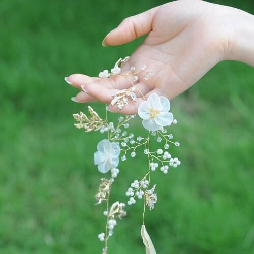 ZMSH72 Wedding Leaf Flower Belt Golden Leaves Bridal Belt Crystal Pearl Bride Pearl Sash Womens Belts Fashion Evening Dresses