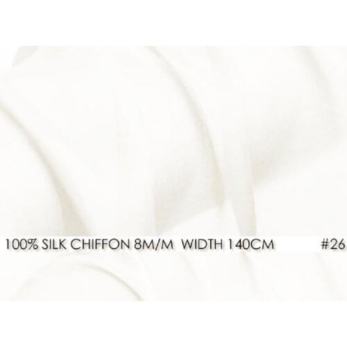 100% SILK Chiffon Fabric140cm width 8momme Natural Silk Fabric sewing fabric for evening dress/wedding Dress Lining Soft Fabric