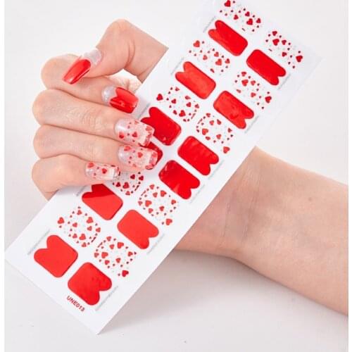22 Tips/Sheet Solid And Shivering Patterned Nails Nail Adhesive Nail Stickers Adhesive Foil Nail Art Stickers 2020 Nail Tape