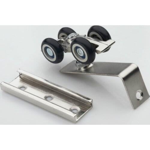 2pcs Sliding Door Roller Bear 30KG Home Room Wardrobe Wood Door Hanging Wheels For Furniture Hardware Wheel