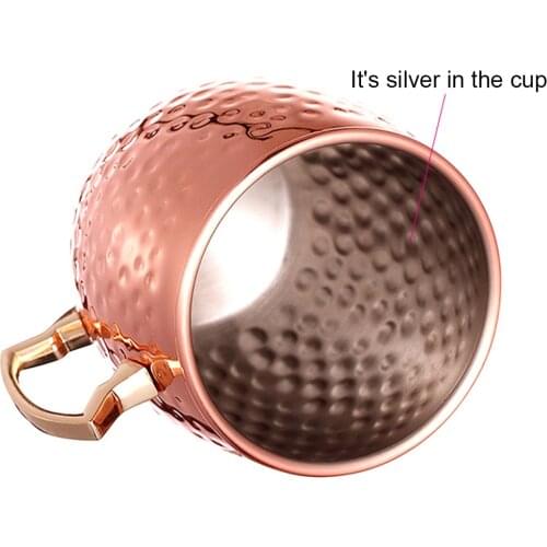 Big Moscow Mule Mug Drum Copper Plated Beer Mug 530ml Food Grade Stainless Steel Water Glass Drinkware 5 colors Coffee Mug