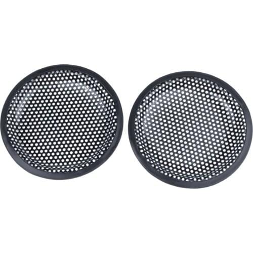6.5inch Metal Mesh Round Car Woofer Cover Speaker Grill Black 2 Pcs