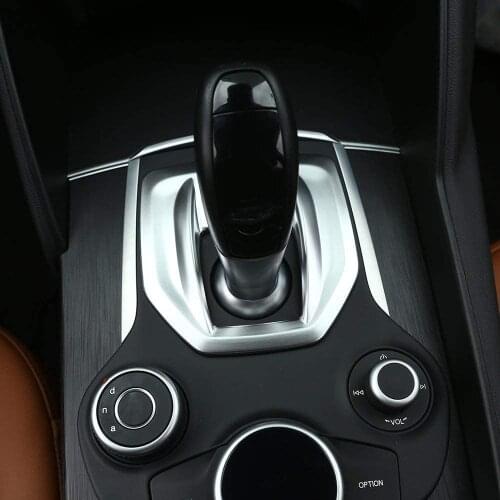 ABS Plastic Center Console Gear Shift Panel Cover Trim Accessories For Alfa Romeo Giulia 2017 2018 Stelvio 2017 2018