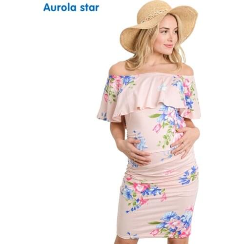 AUROLA STAR Off Shoulder Maternity Dresses