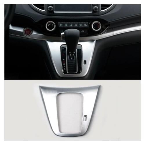 For 2012-2016 Honda CRV CR-V Matte Chrome Console Gear Shift Panel Trim Car Styling Bezel Interior Mouldings