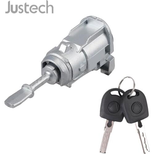 Justech Front Left Door Lock With Key 604837167 Car Closing Cylinder Door Lock For VW Bora 1J2 1J6 Golf IV 1J1 1J5 Skoda