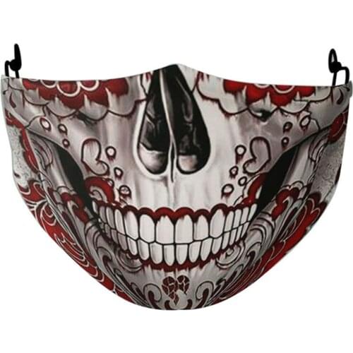 Hot Big Skull Mouth Cosplay Women Men Unisex Masks Adult Face Protection Dustproof Street Spots Breathable Keep Warm Party Mask