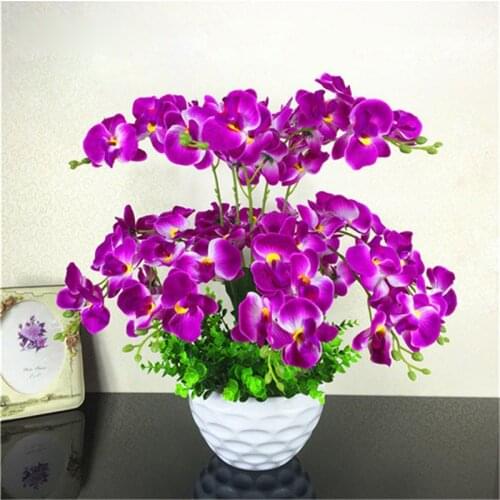Artificial Flowers Silk Orchid DIY Artificial Orchid Fake Flowers Bouquet for Wedding Home party office Decoration flowers