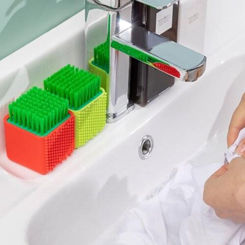 Creative Potted Silicone Cleaning Brush Soft Bristle Shoes Brush Dual Purpose Clothes Bras Underwear Rub Wash Scrubbing