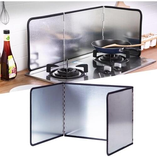 Kitchen Oil Baffle Plate Fry Splash Oil Fume Insulation Plate Galvanized Oil-Proof Baffle Kitchen Cooking Stove Oil Splash