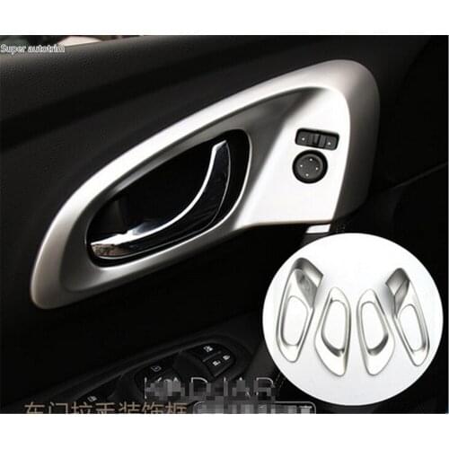 Lapetus Matte Interior Refit Kit Fit For Renault Kadjar 2016 - 2020 Inner Car Door Handle Bowl Frame Cover Trim Accessories