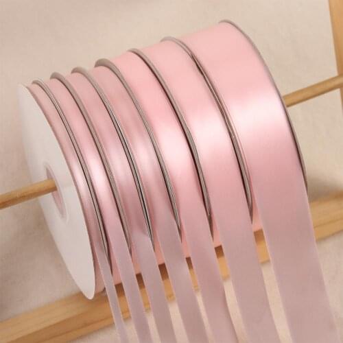 Light Pink Color 100 Yards/Roll Polyester Ribbon Satin Ribbon Wedding Christmas Decoration Cake Gift Box Wrap DIY Accessories