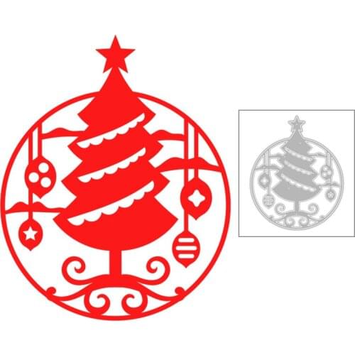2020 New Merry Christmas Tree Metal Cutting Dies Star and Circle Frame Die Cut Scrapbooking For Crafts Card Making no Stamps Set