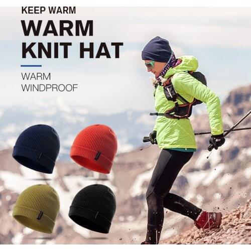 Unisex Solid Color Winter Knitted Beanies Hip-hop Snap Slouch Outdoor Hat Men Women Skiing Warm Cap