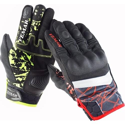 Touchscreen Mesh Breathable Motorcycle Gloves Full Finger Protective Gear Racing motor bike Glove luvas moto XS-XXL