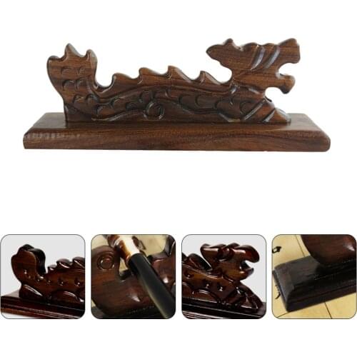 Calligraphy Painting Brush Holder Chinese Brush Rack Wooden Ink Brush Shelf