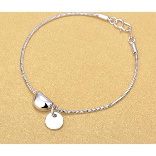 Hot 925 Sterling Silver Wild Lucky Peas Bracelet Girls Simple Temperament Style Jewelry 2020 Gift