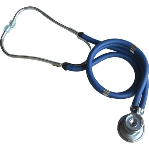 Portable Double Dual Head Functional Professional Stethoscope High Quality doctors Medical Estetoscopio Dark-blue