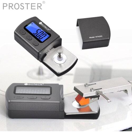 Proster 0.01g Digital Display Cartridge Stylus Tracking Force Scale Gauge Capacity 0-5.00g with Protective Case for MM MC MI
