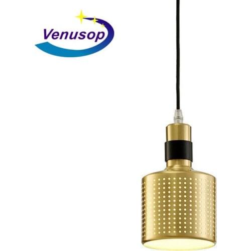 Post Modern Wrought Iron Honeycomb A Chandelier Northern Europe Originality Personality Restaurant Golden Lamp Bedroom Bedside