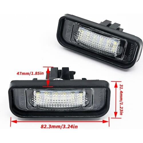 Led Licence Light For Mercedes Benz W220 DC 12V 18 SMD-3528 Car Number LED Lamp For Benz W220 99-05 Car License Plate Light