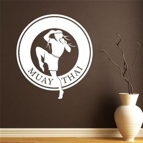 Thai Karate Sticker Boxing Muay Taekwondo Kick Play Posters Wall Decals Decor Vinyl Striker DW11578