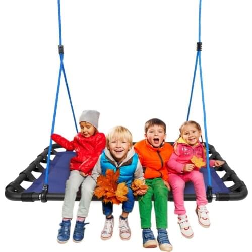 Greatlizard 46.5 X 31.5" Giant Platform Tree Swing, Bonus Protective Swing Cover And Flags, 700 Lb Weight Capacity