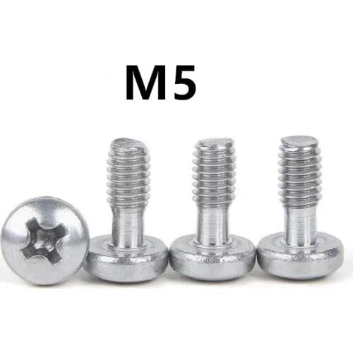 20PCS M5x12/16/20/25/30mm 304 stainless steel pan head cross anti-drop screw GB818 round head anti-drop screw