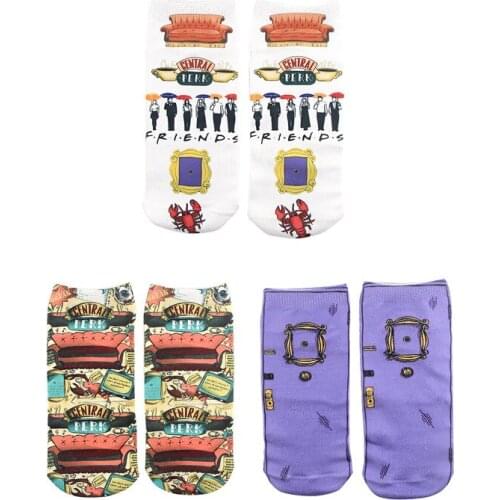1pair TV Series Friends New Leisure Motion Short Sock Chaussettes Breathable Comfortable Unisex Short Sock
