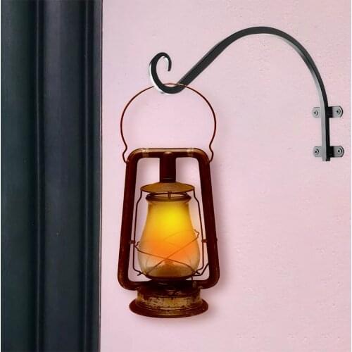 2 Pieces Outdoor ing Plant Bracket ers Hooks Decor, Black Colour