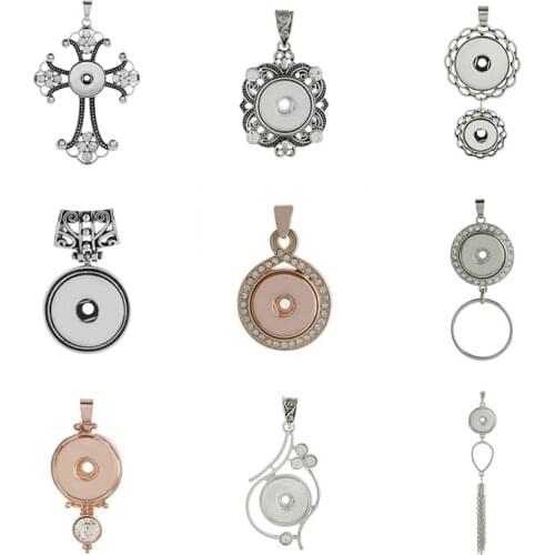 20mm 18mm Snap Button Pendants DIY Jewelry 5pcs/lot (No chain) KD3031