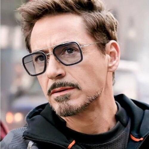 2021 Youpin Ziru Steampunk Sunglasses Ladies Iron Man Vintage Lenses Polarized Sunglasses Men Tony Stark Glasses Black Frame
