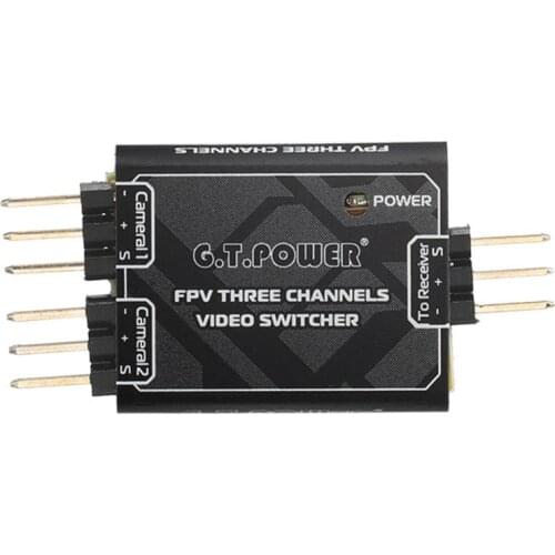 G.T.POWER 3 Channel Video Switcher Module 3 way Video Switch Unit for FPV Camera RC Airplane Aerial Photography