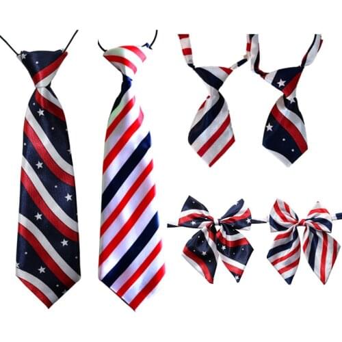 30 X New Pet Product USA 4th July Independence Day Pet Dog Grooming Accessories Dog Necktie Bowtie For Medium Large Dog Supplies