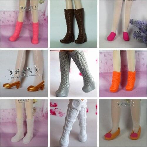 1/6 Doll Accessories Fashion Sneaker Flat Shoes Genuine Sandals Shoeshigh-heeled shoes for Barbie Doll Shoes